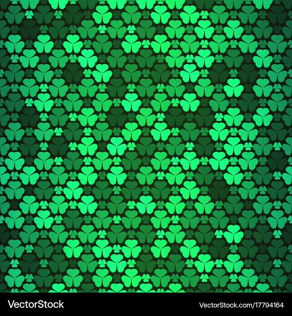 Seamless pattern with clovers vector image