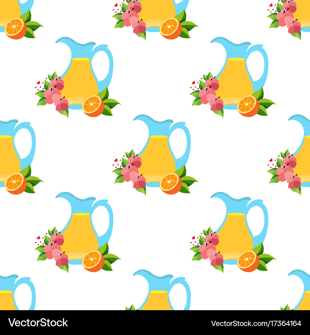 Seamless pattern with image pitchers vector image