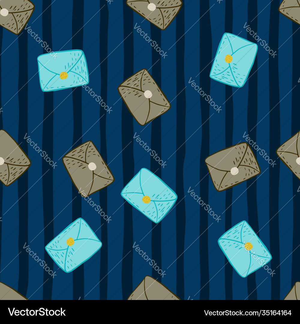 Seamless random pattern with post card letter Seamless random pattern with post card letter vector image