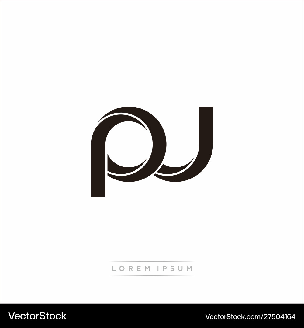 Split Monogram - JP Initial vector image