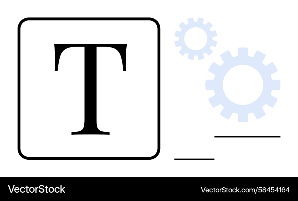 Text Formatting with Gears Vector Image