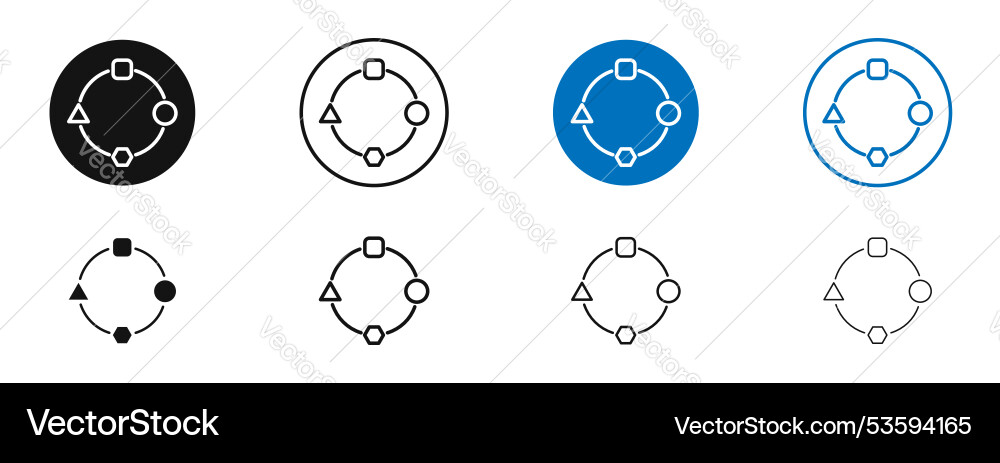 Adaptation thin line icon set Royalty Free Vector Image