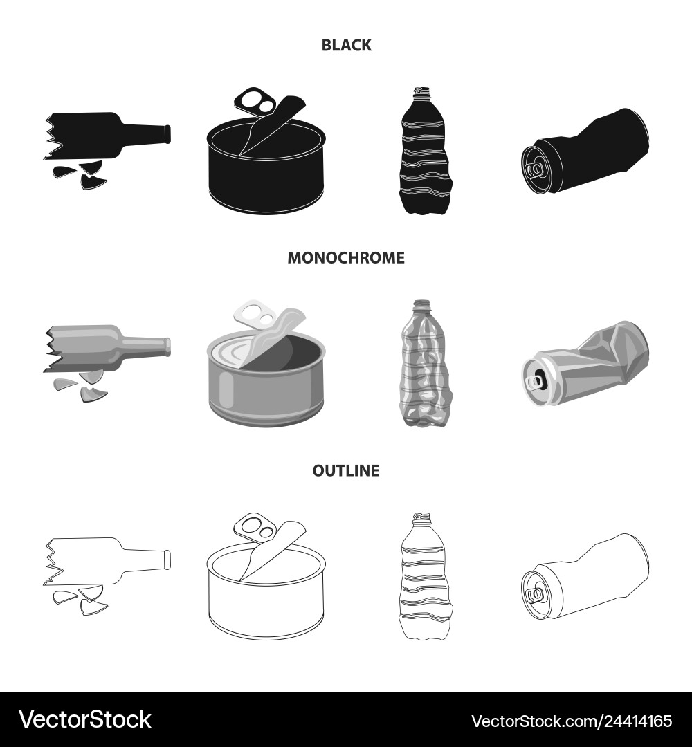 Design of dump and sort symbol set vector image