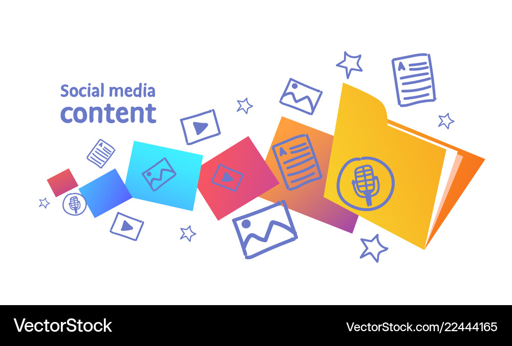 Digital marketing communication social media Digital marketing communication social media vector image