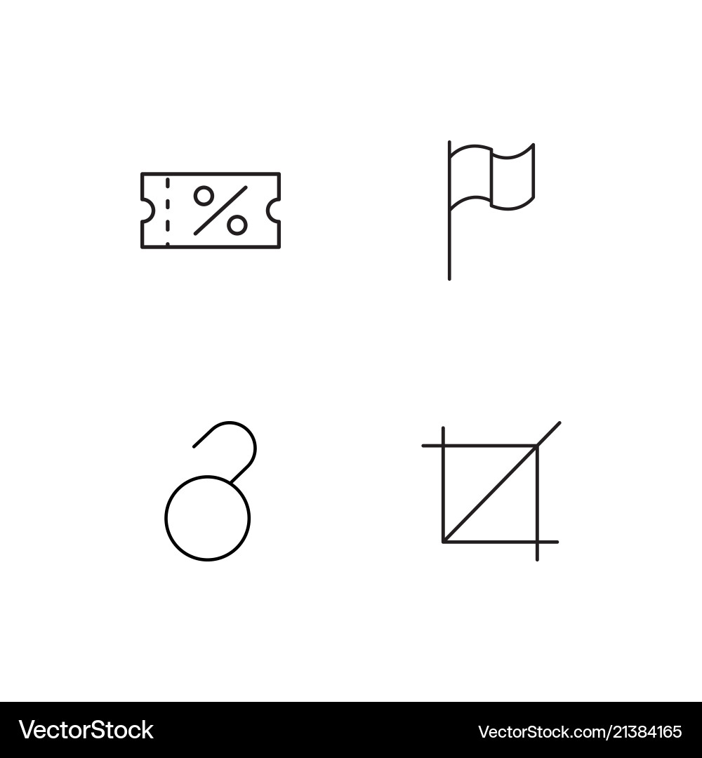 Essential linear icons set simple outline Vector Image