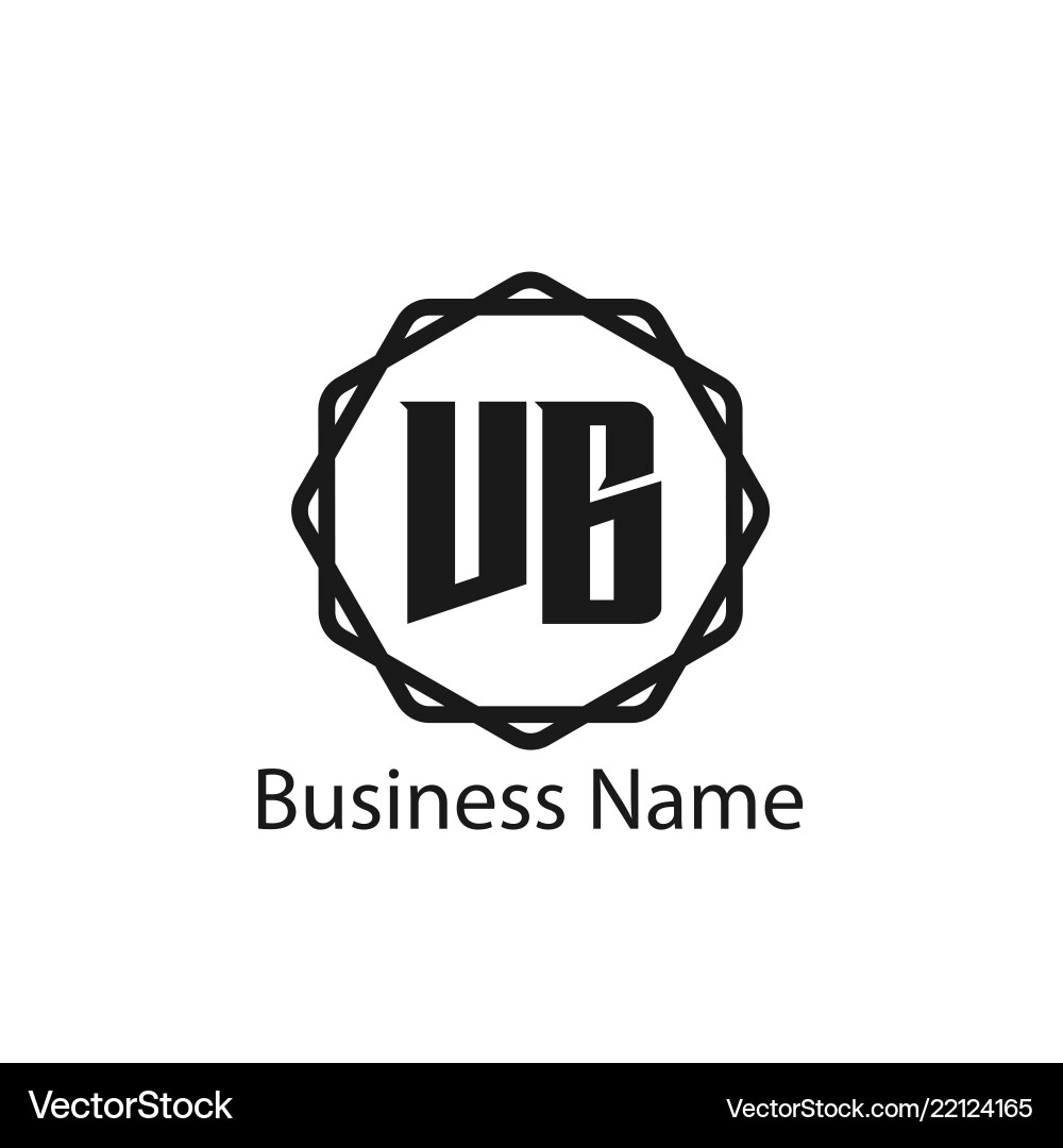 Initial letter vb logo template design Initial letter vb logo template design vector image
