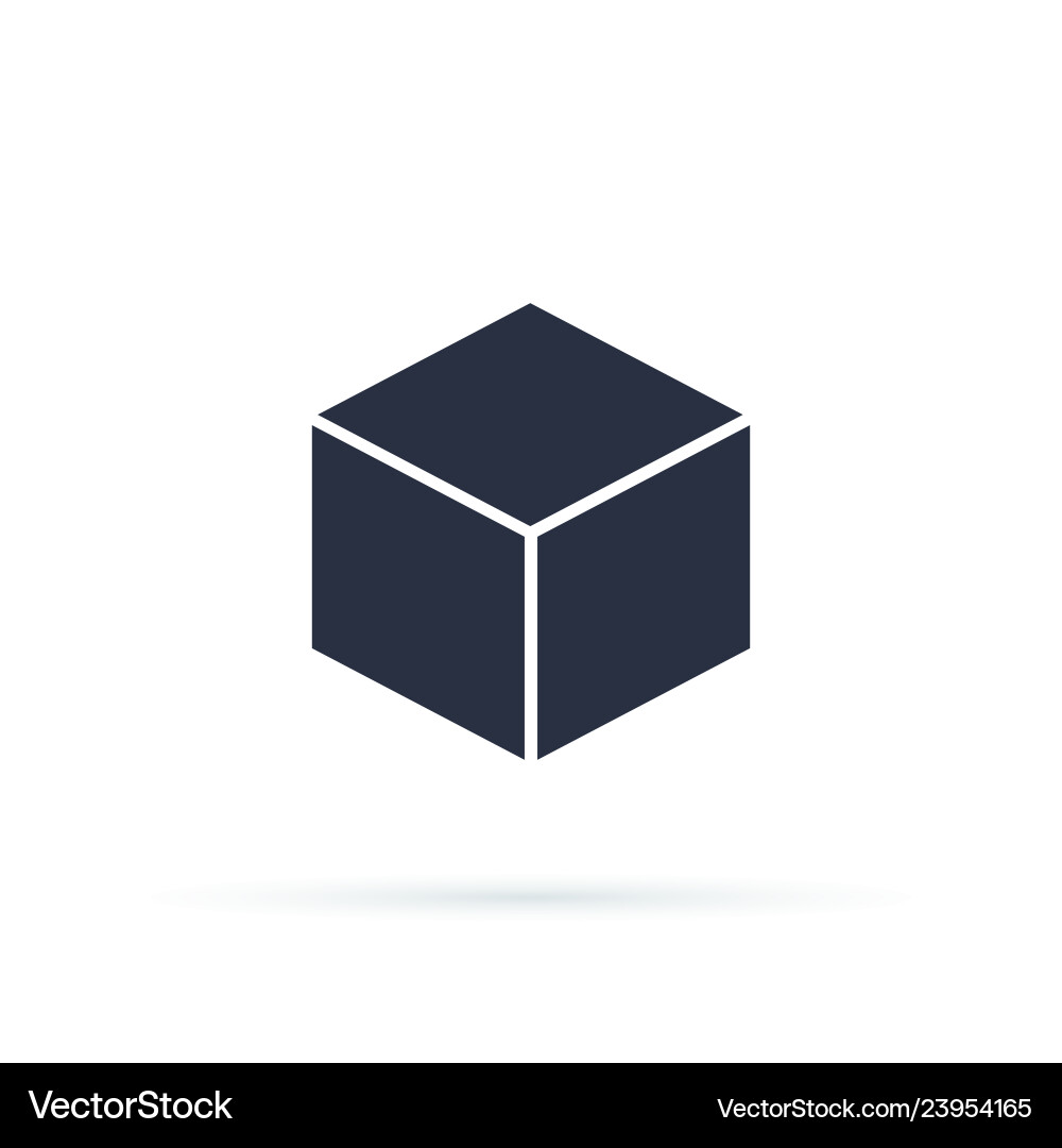 Isometric cube linear icon line with editable Vector Image
