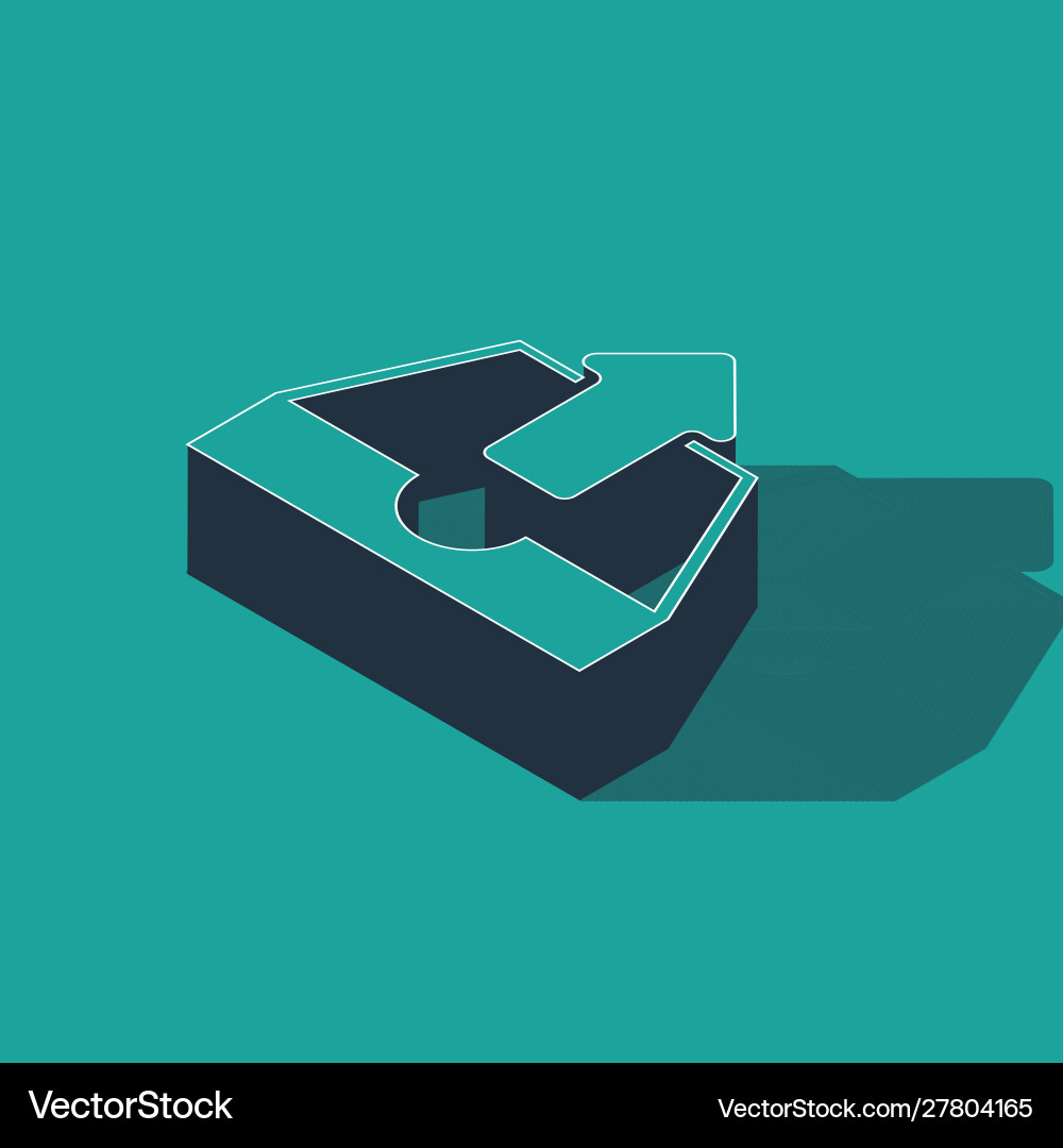 Isometric upload inbox icon isolated on green Isometric upload inbox icon isolated on green vector image