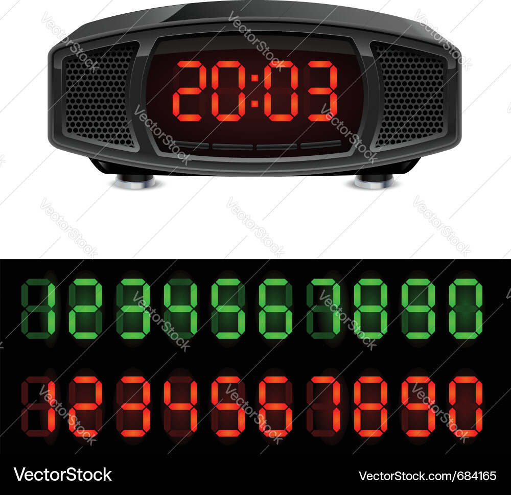 Modern Alarm Clock Vector Image