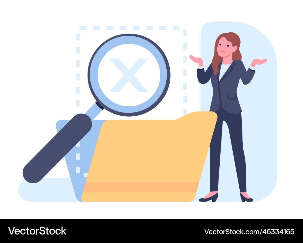 No data empty file folder not found information No data empty file folder not found information vector image