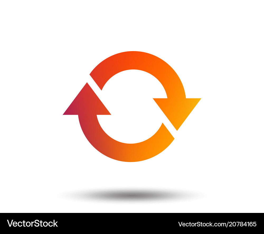 Rotation icon repeat symbol refresh sign vector image