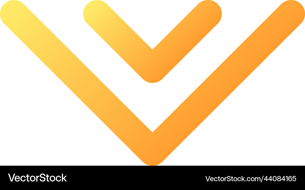 Scroll to bottom pixel perfect flat gradient Vector Image