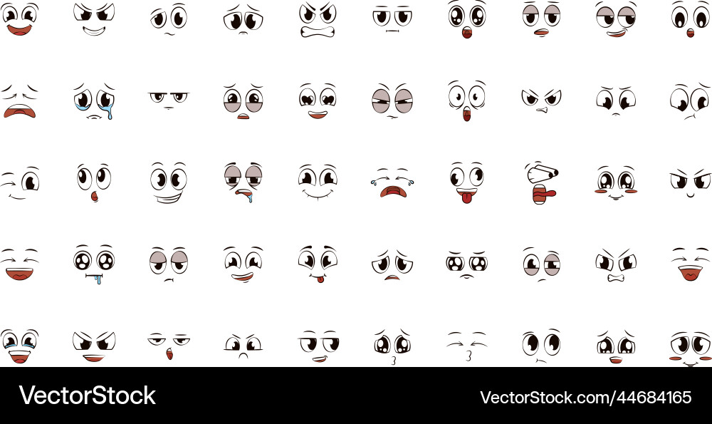 Set of different face expression avatars Vector Image