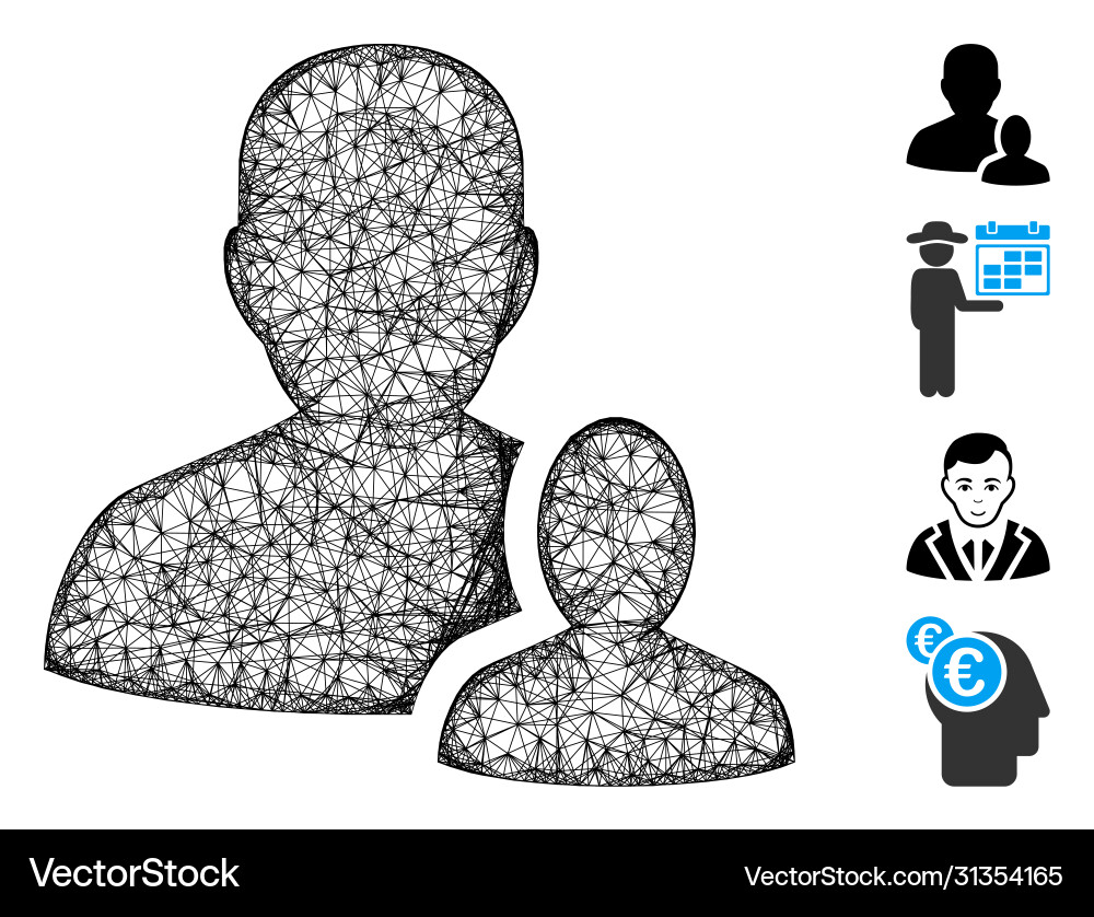 User manager web mesh Vector Image