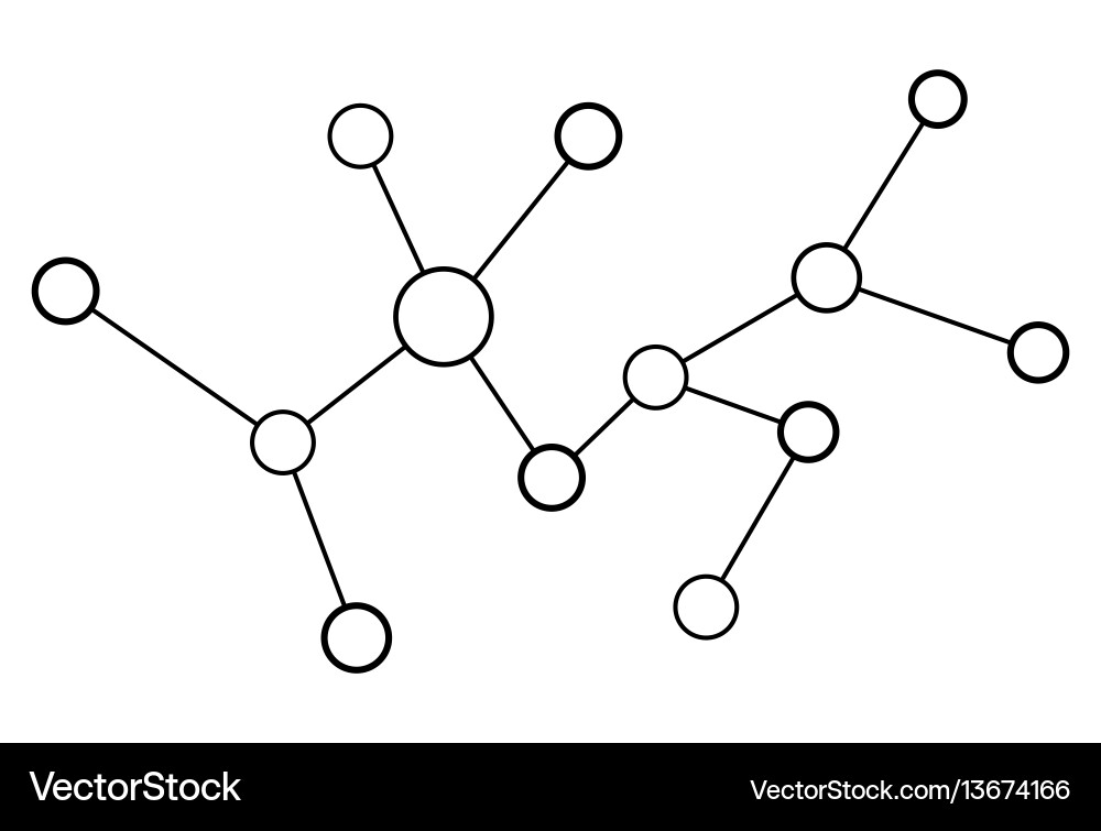 Abstract Network Connection Circles Vector Image