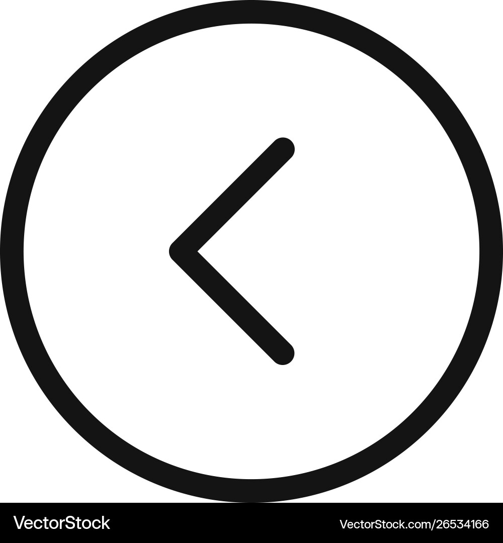 Arrow left icon in modern style for web site Arrow left icon in modern style for web site vector image