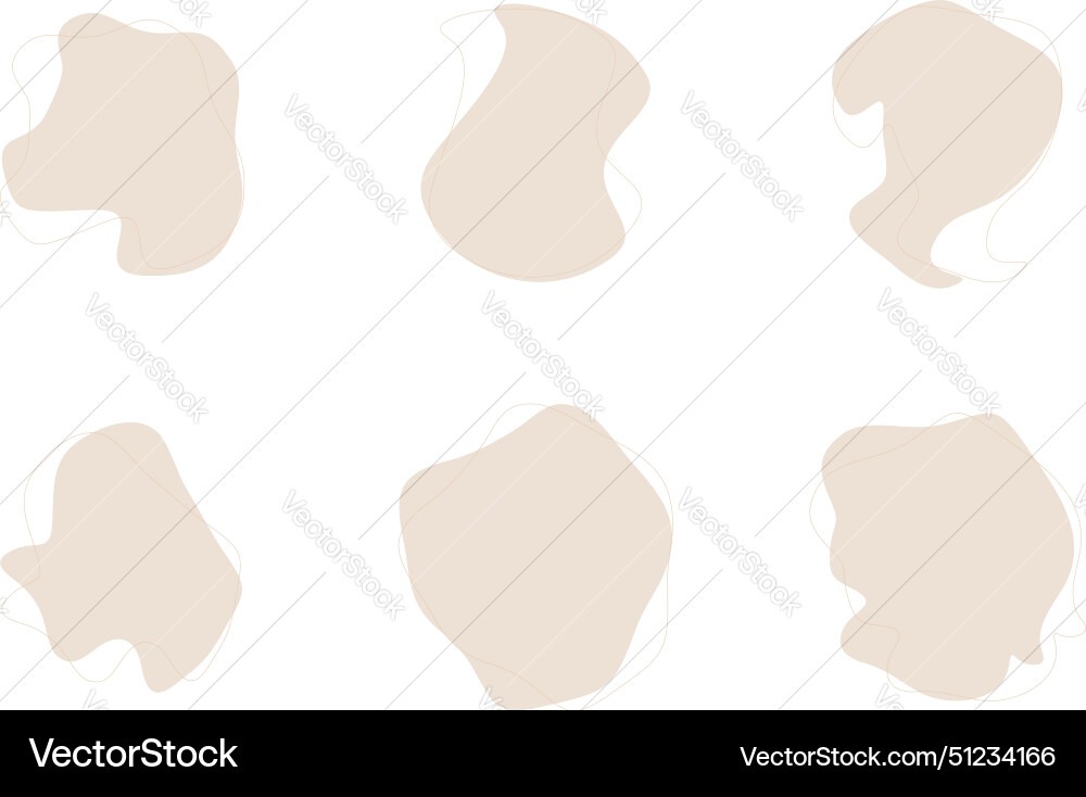 Blobs fluid liquid shapes symbol visual set Vector Image
