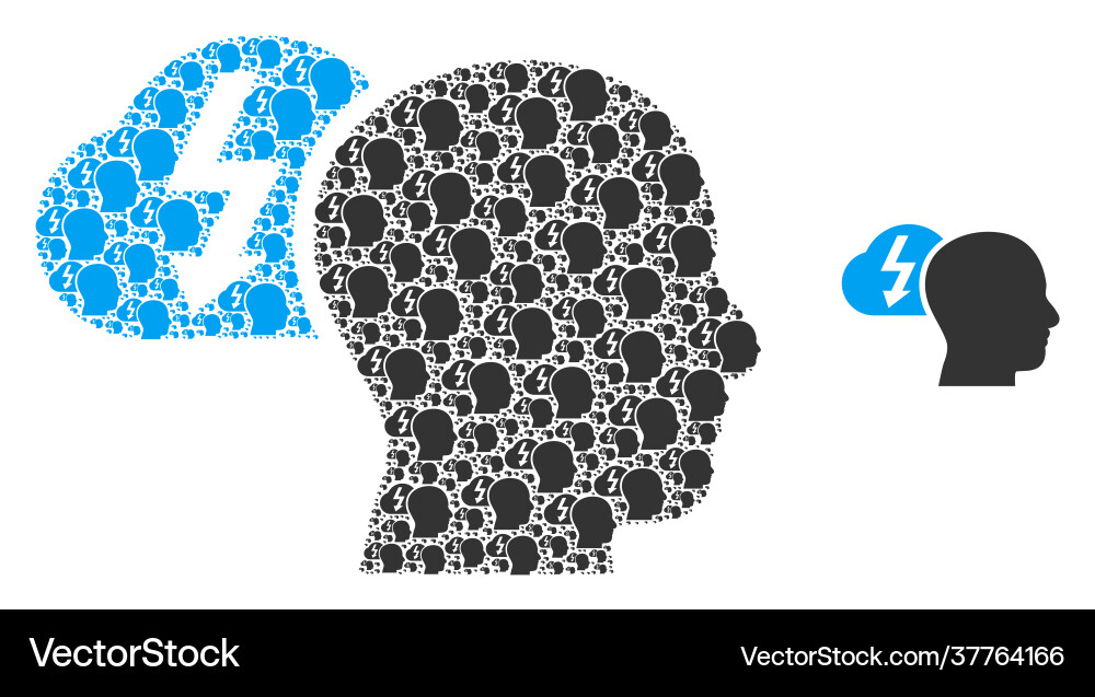 Brainstorming fractal icon composition Brainstorming fractal icon composition vector image