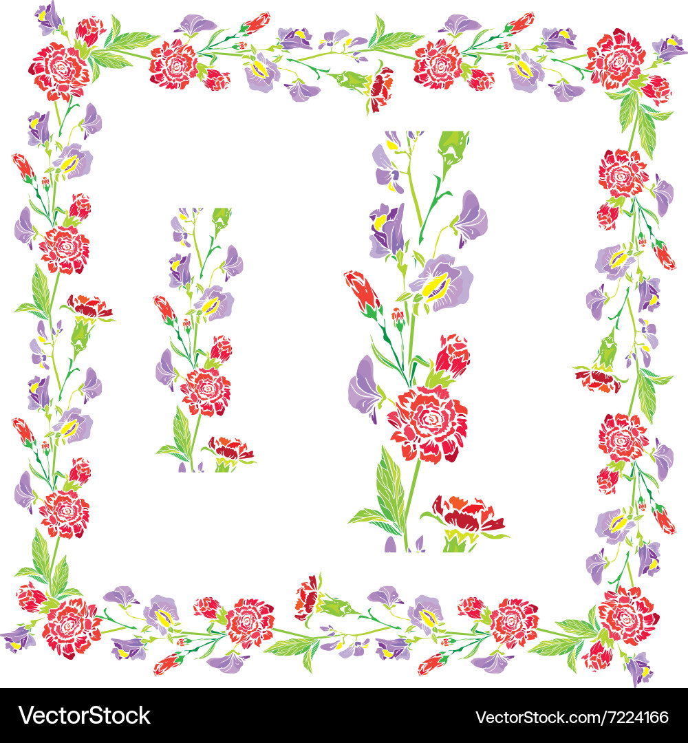 Flower frame 7 380 Vector Image