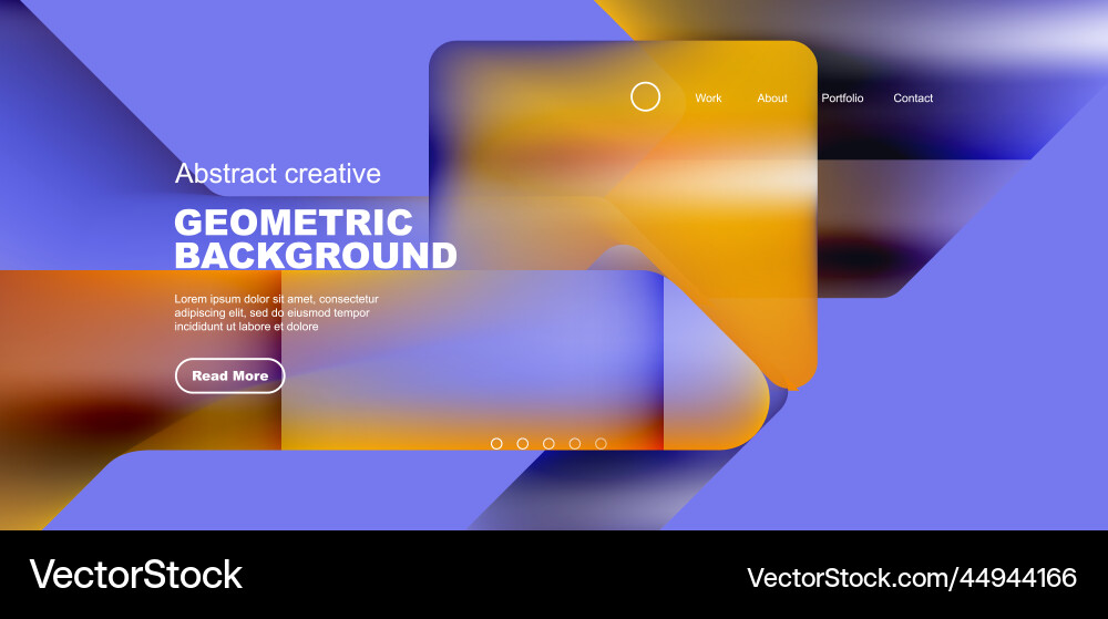 Fluid gradient triangles landing page background Vector Image