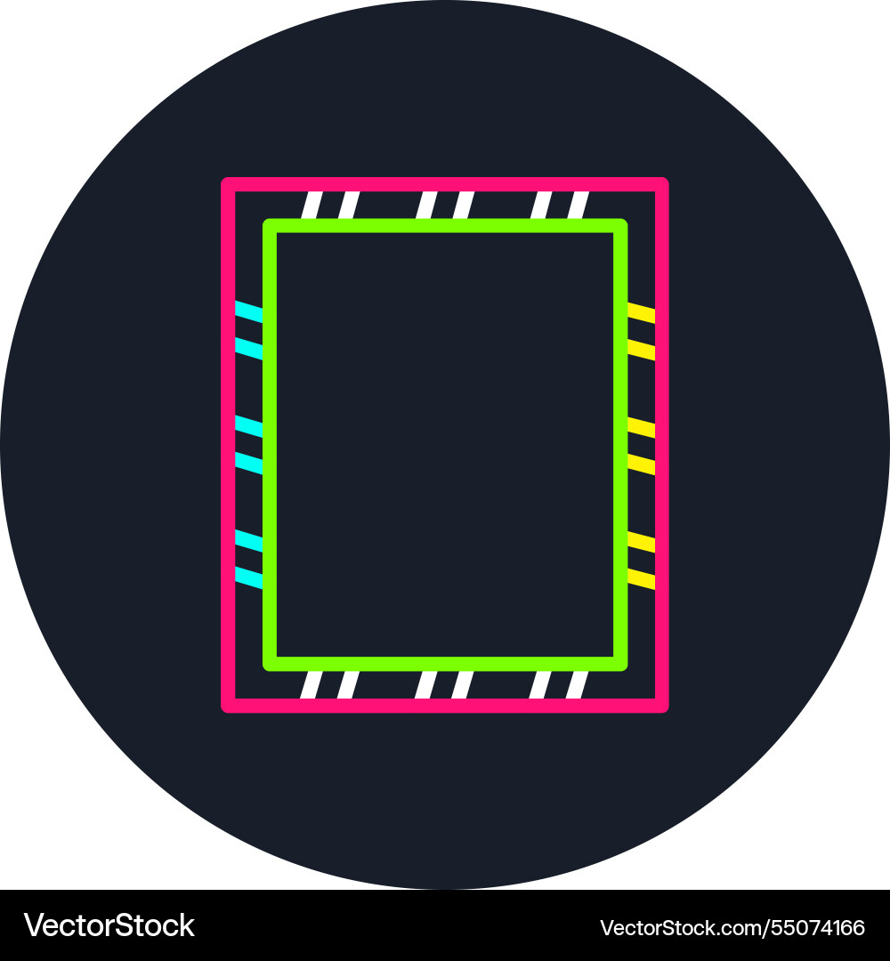 Frame line multi color icon Vector Image