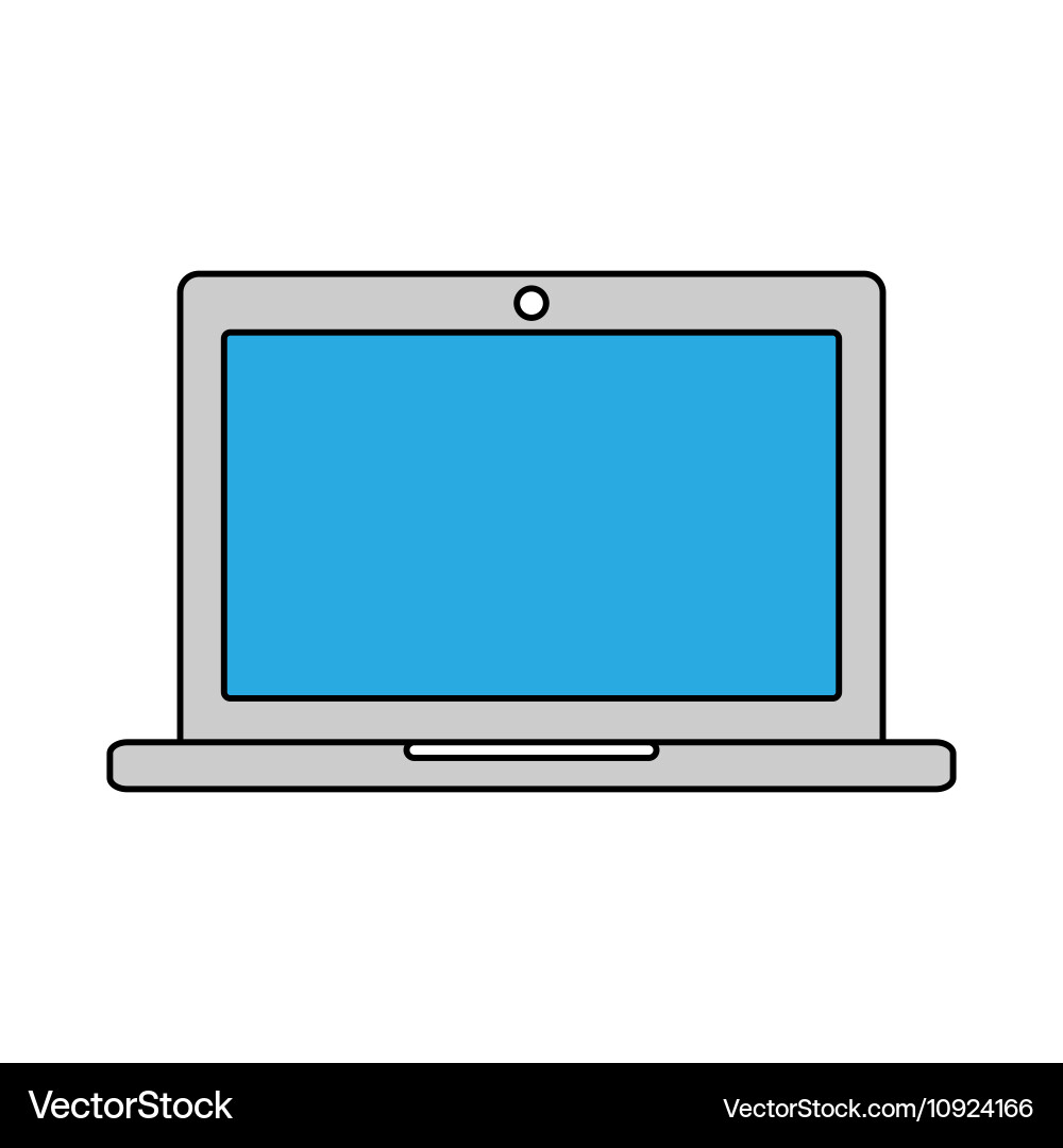 Laptop Umriss Symbol Vektorbild