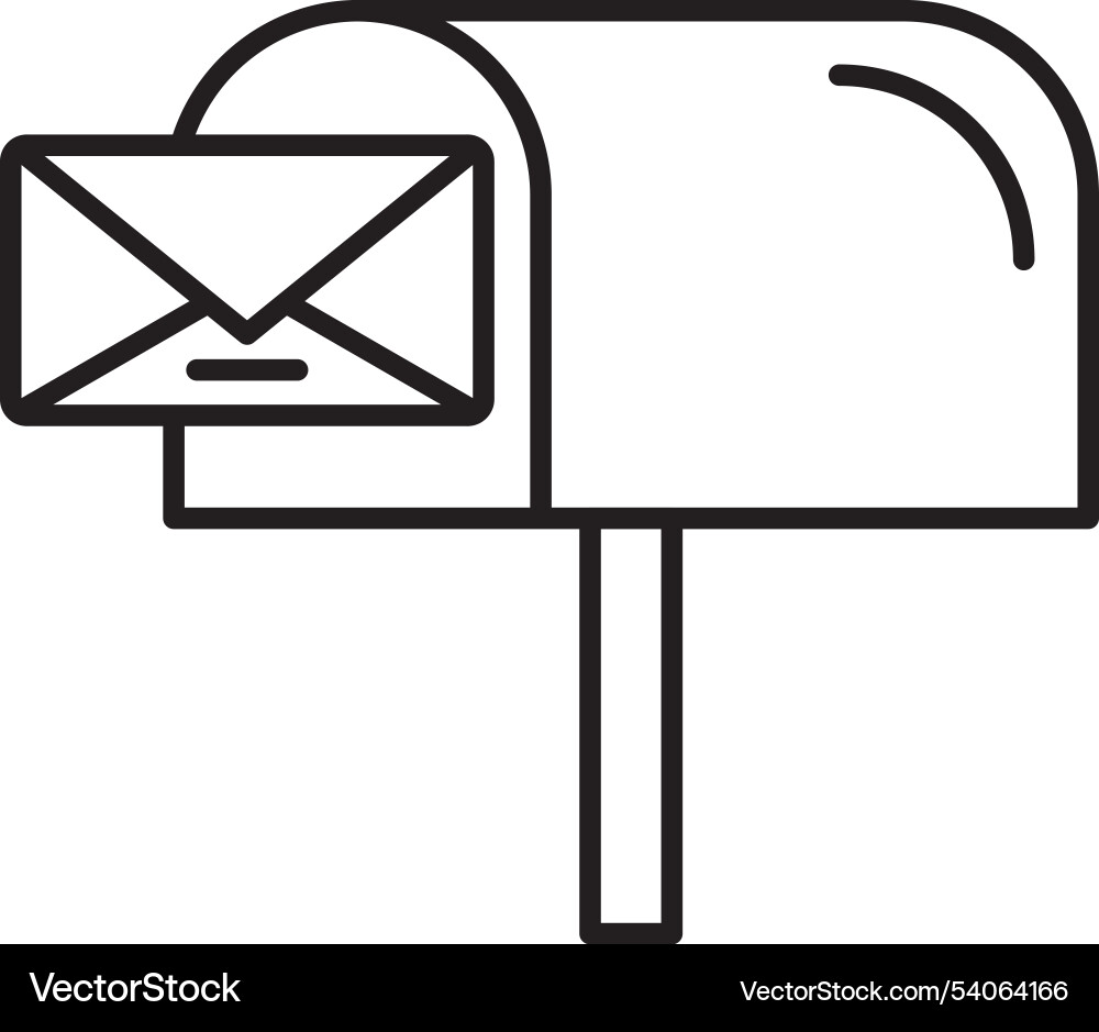 Mail box line icon design Vector Image
