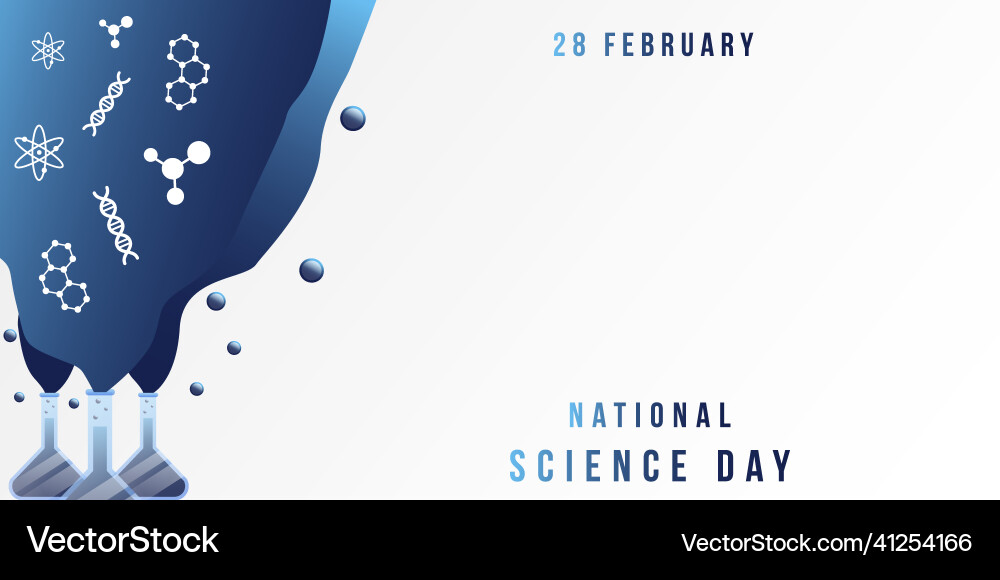 National science day background with copy space National science day background with copy space vector image