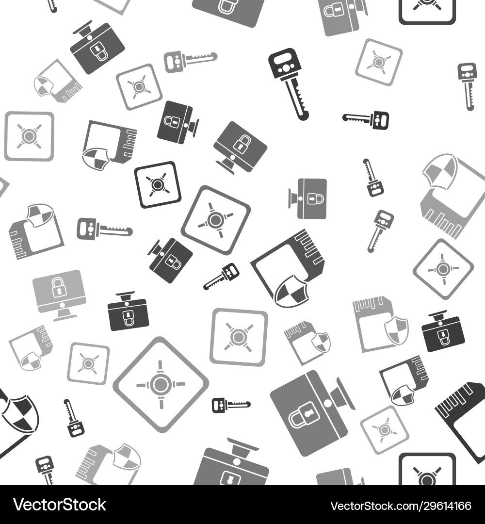 Set key lock on computer monitor screen sd card Vector Image