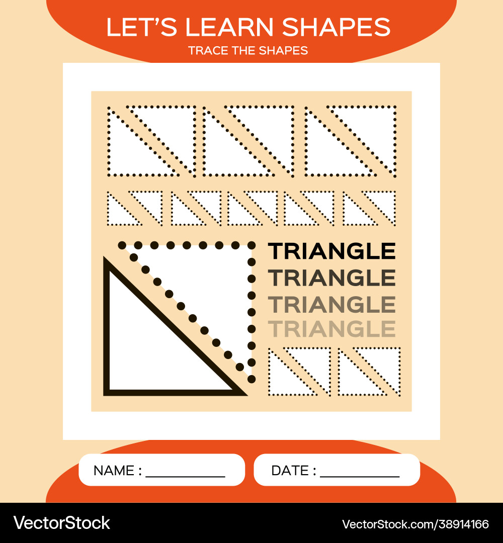 Triangle basic geometric shapes elements Triangle basic geometric shapes elements vector image