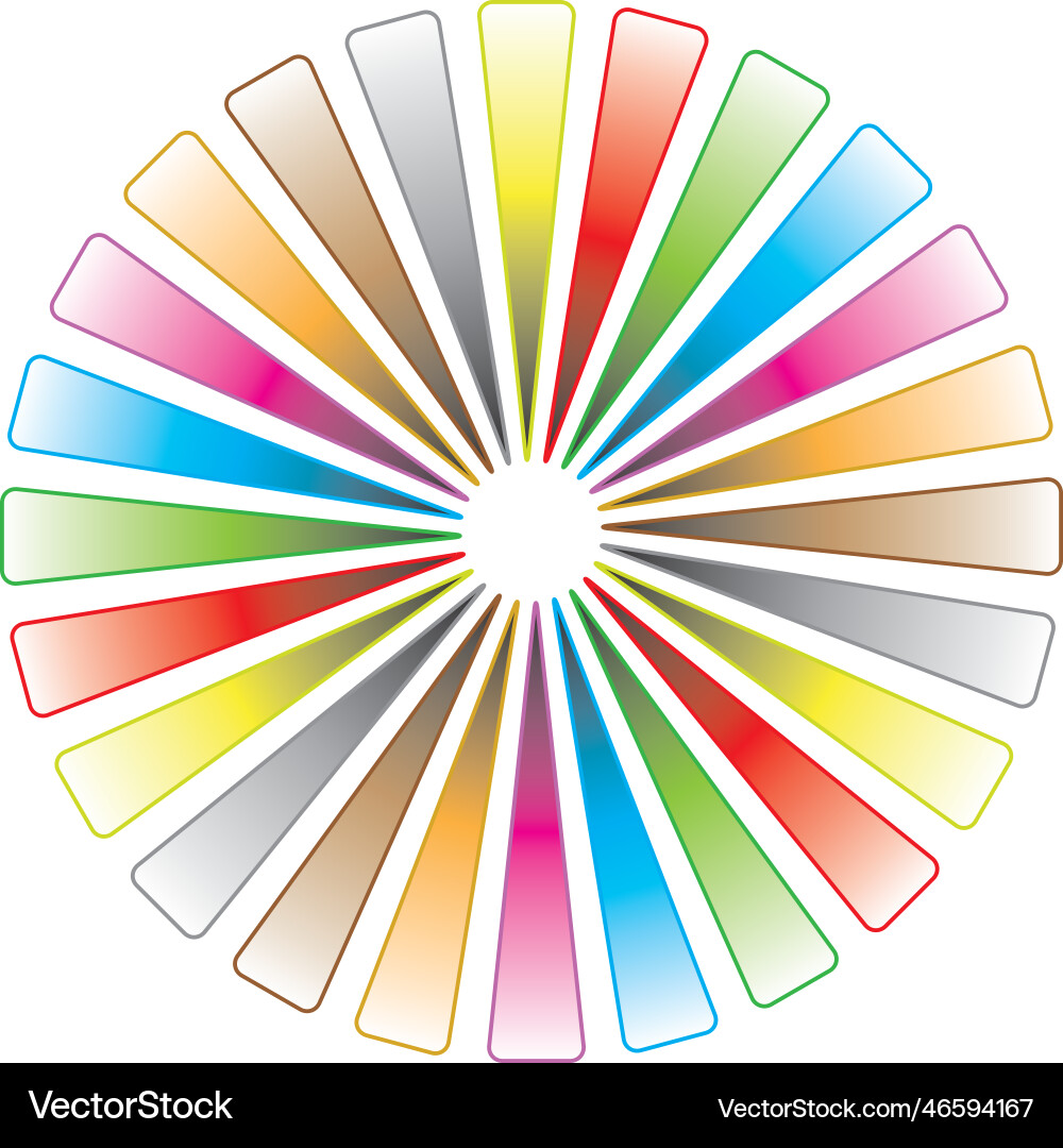 An object of a colorful target palette colors Vector Image