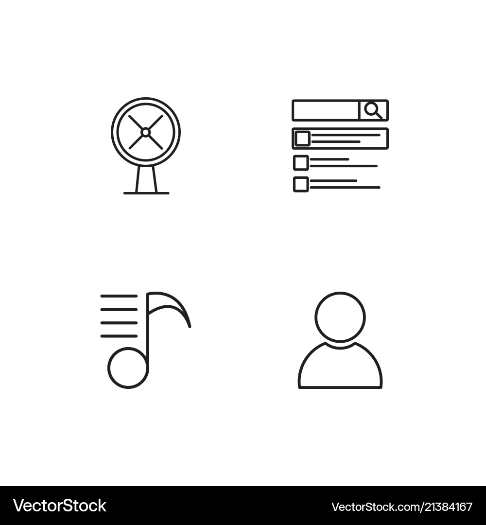 Electrical devices linear icons set simple vector image