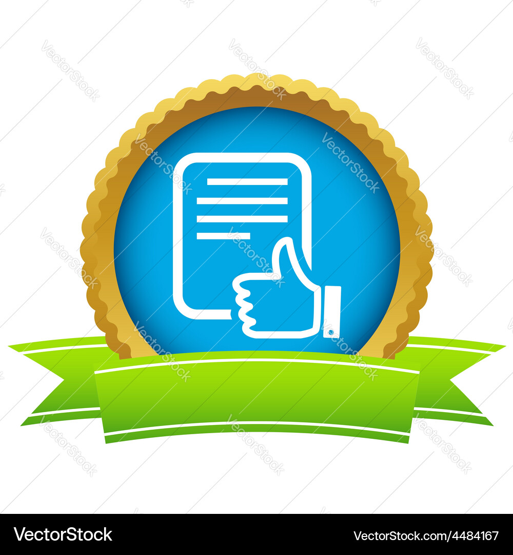 Gold like document logo Royalty Free Vector Image