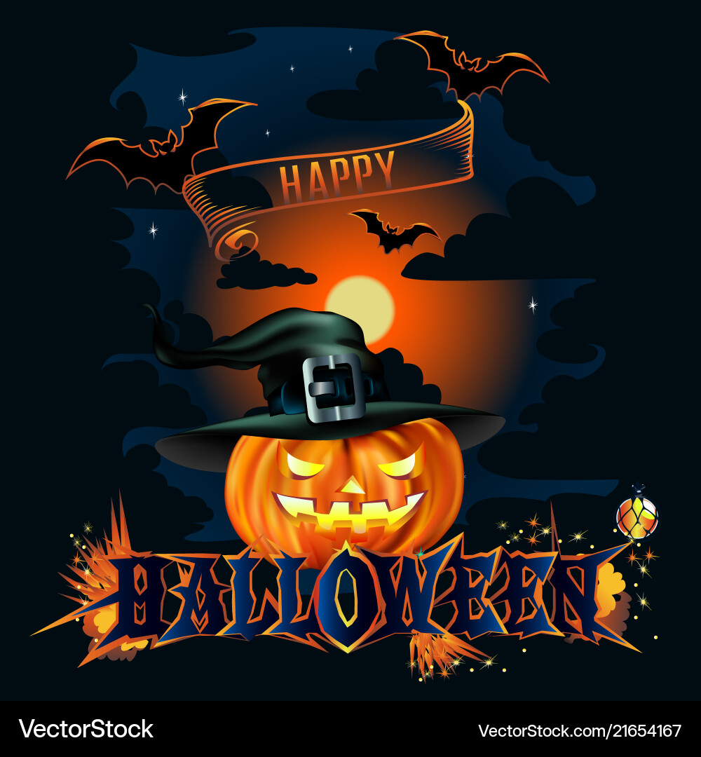 Happy halloween poster Happy halloween poster vector image