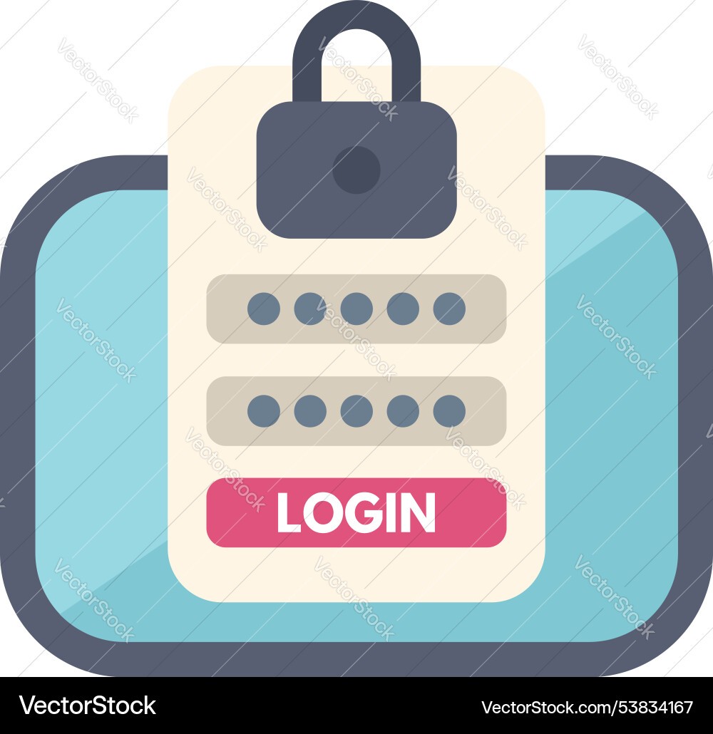 Login form showing access to user on computer Login form showing access to user on computer vector image
