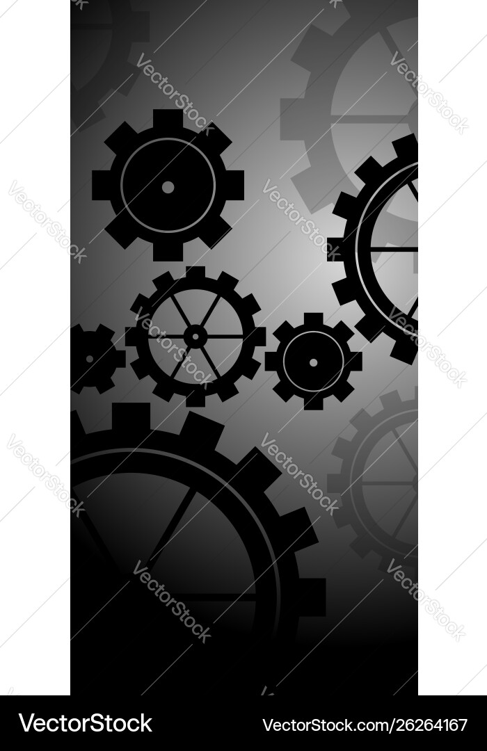 Mechanical abstract background with cogs Vector Image