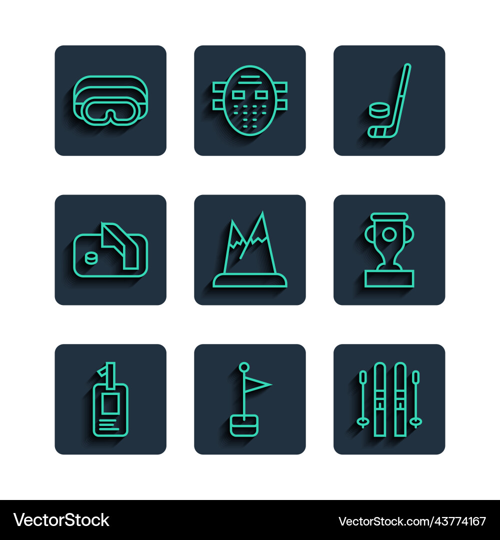 Set line identification badge location marker Vector Image