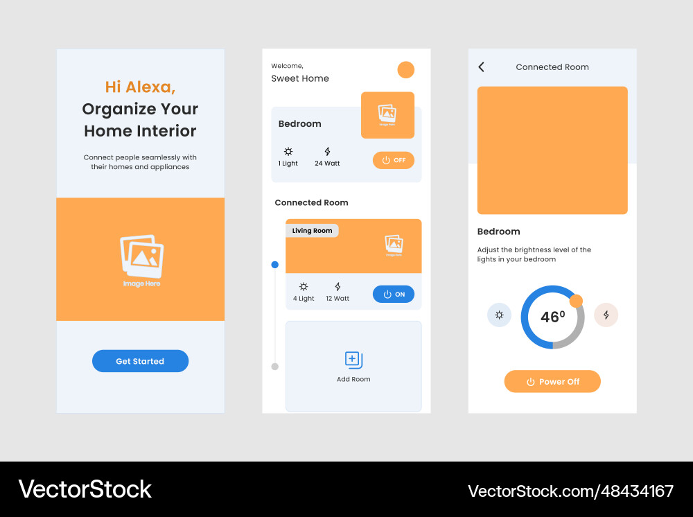 Smart home ui design template Smart home ui design template vector image