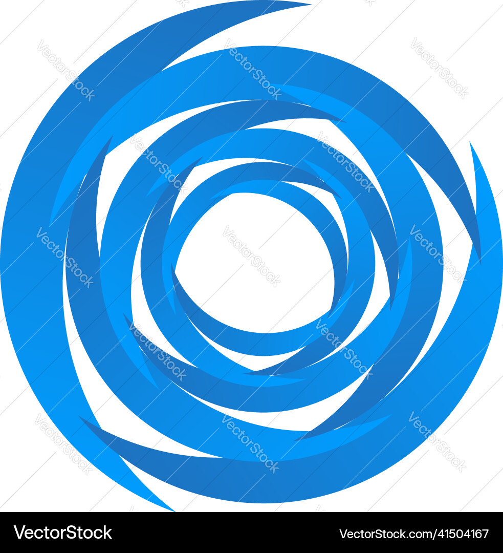 Spiral swirl twirl rotating segmented circle Spiral swirl twirl rotating segmented circle Vector Image