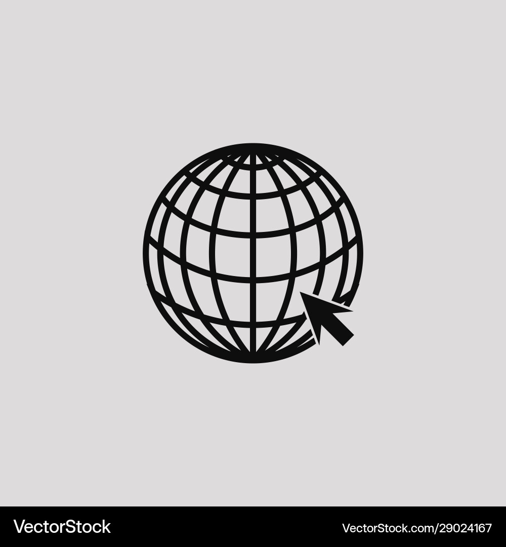 Web icons with concept a globe and arrow Web icons with concept a globe and arrow vector image