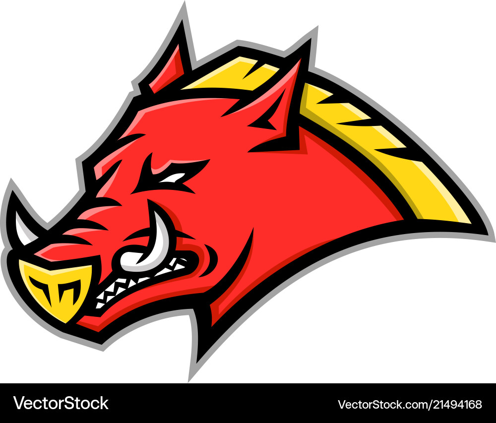 Aggressive Razorback Mascot vector image