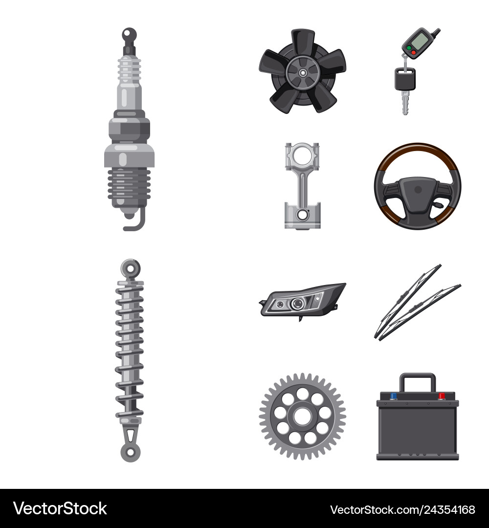 Auto and part symbol Auto and part symbol vector image