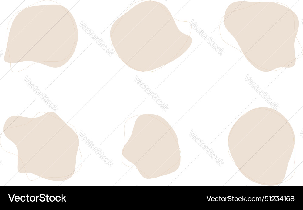Blobs Flüssigkeit Formen Symbol visuellen Satz Vektorbild