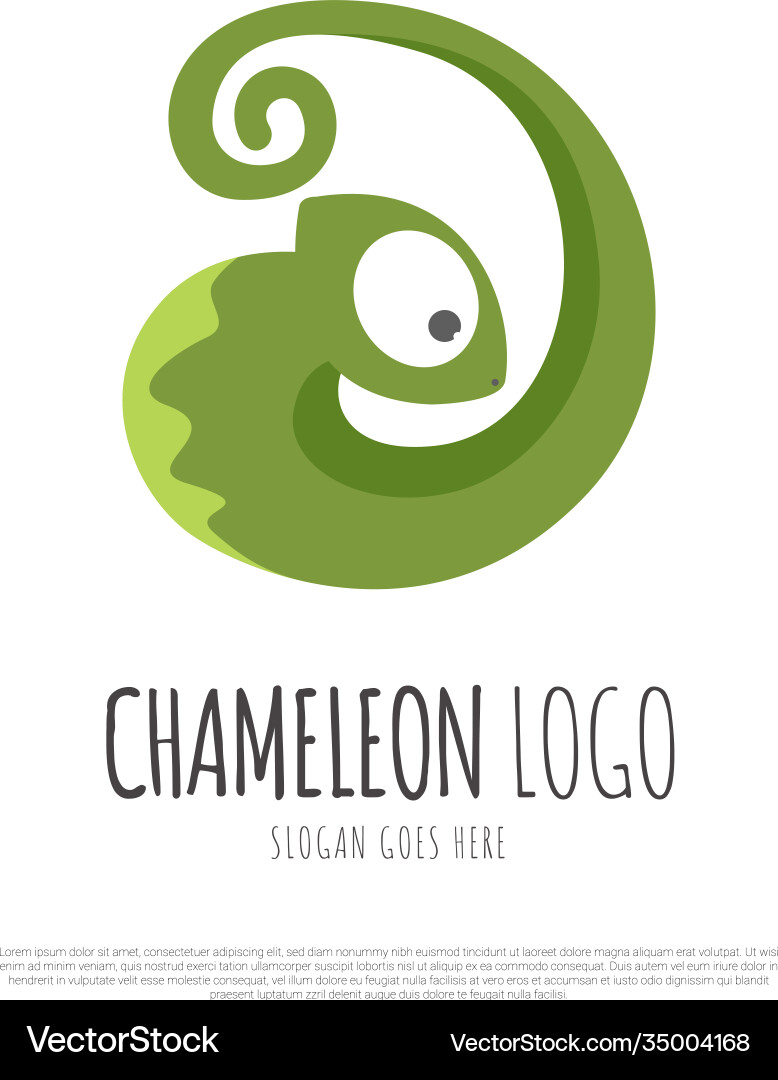 Chamelon Reptilien Tier Logo Design Chamelon Reptilien Tier Logo Design vektorbild