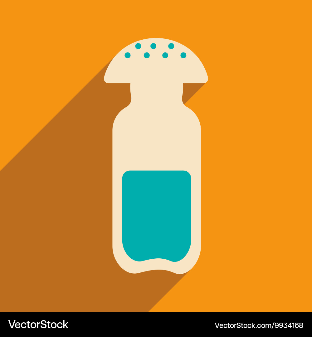 Flat with shadow icon and mobile application salt Vector Image