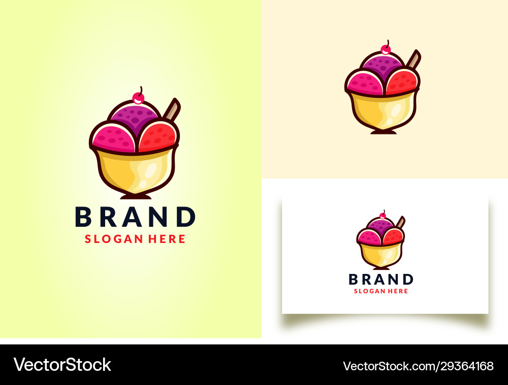 Ice Cream Logo Template Vector Image