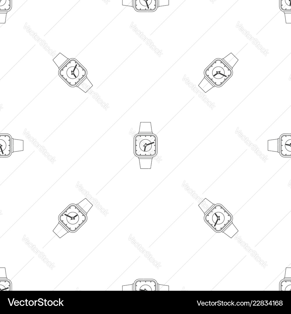 Man clock pattern seamless vector image