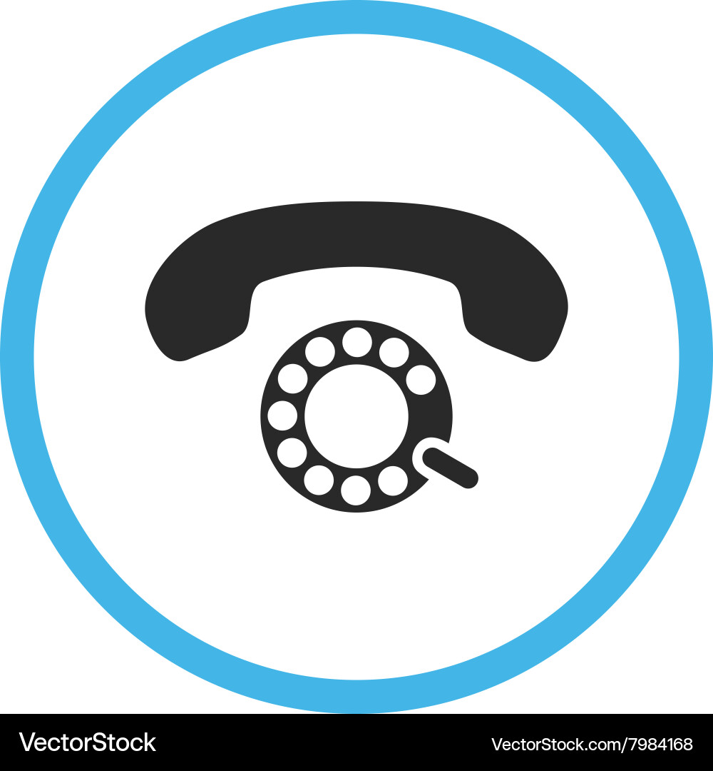 Pulse dialing flat rounded icon Vector Image