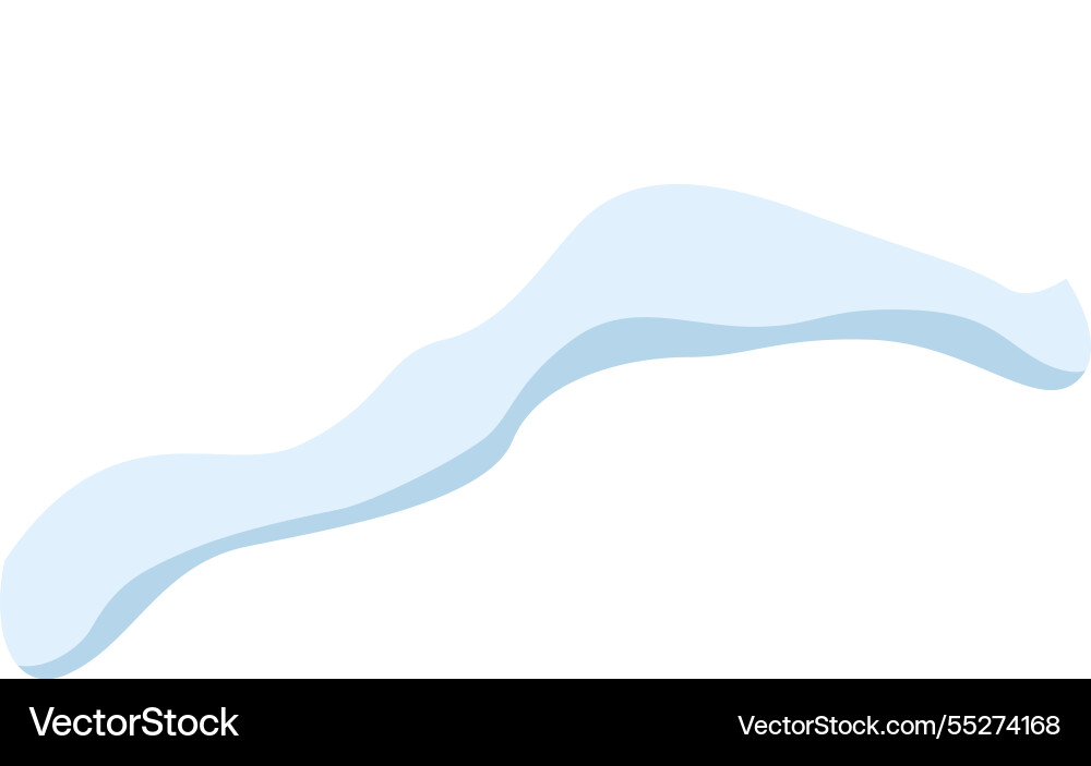 Snowdrift stretching across a white background Snowdrift stretching across a white background vector image