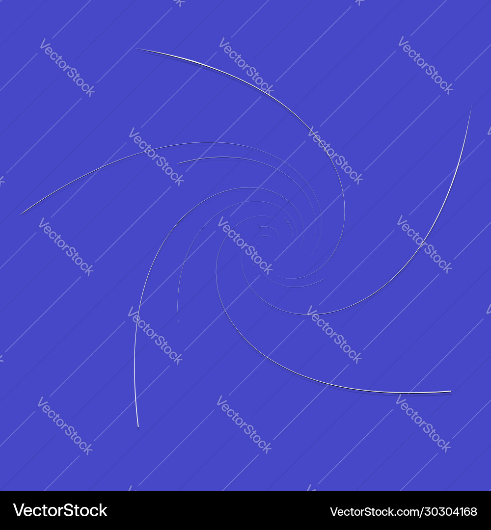 White helical spiraling curl and curly shape vector image